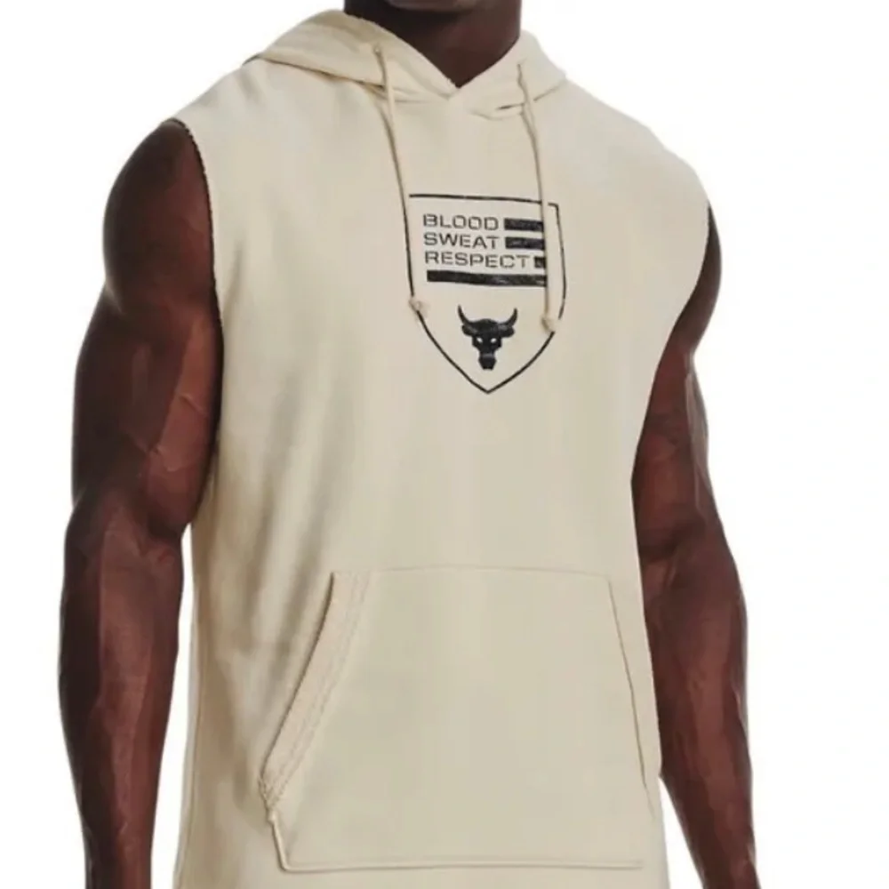 Under Armour Men's Project Rock Heavyweight Terry Sleeveless Hoodie 1370462-279 - Picture 1 of 8
